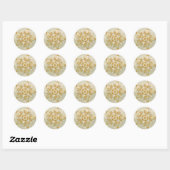 Sticker Rond flocon doré (Feuille)