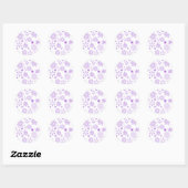Sticker Rond flocon violet (Feuille)