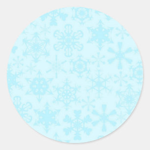 Sticker Rond Flocons de neige