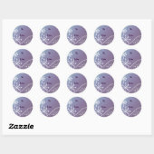 Sticker Rond Flocons de neige dansants (Feuille)