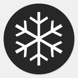 Sticker Rond Flocons de neige d'art de bruit