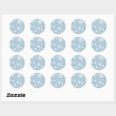 Sticker Rond Flocons de neige gris-bleu Pays merveilleux d'hive (Feuille)