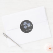 Sticker Rond Flocons de Neige Tableau Noir (Enveloppe)