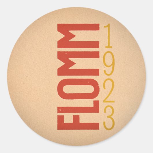 STICKER ROND FLOMM 1923 (Devant)