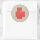 Sticker Rond FLomm Heroes : POSITAVO ! (Sac)