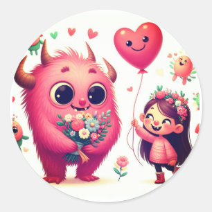 Sticker Rond Flora & Lilly