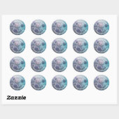 Sticker Rond Floraison de chardon (Feuille)
