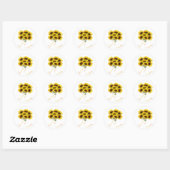 Sticker Rond Floral (Feuille)
