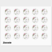 Sticker Rond Floral (Feuille)