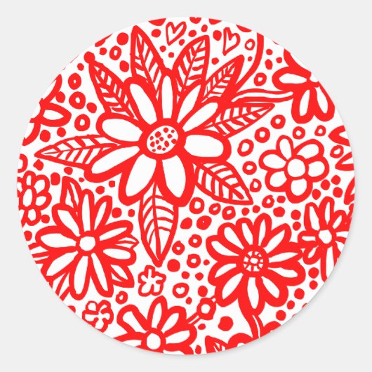 Sticker Rond Floral (Devant)
