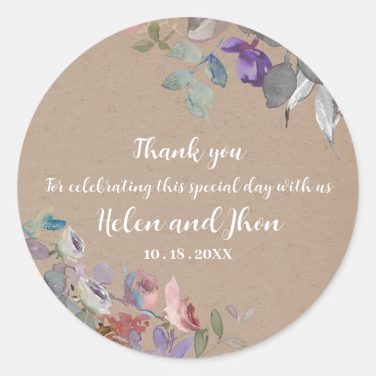 Sticker Rond Floral (Devant)
