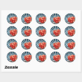 Sticker Rond Floral (Feuille)