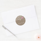 Sticker Rond Floral 311 Rose | Sable (Enveloppe)