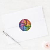 Sticker Rond Floral arc-en-ciel Starburst (Enveloppe)