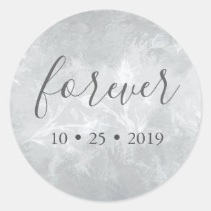 Sticker Rond Floral argenté