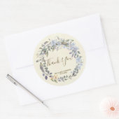 Sticker Rond Floral bleu de boho d'autocollants de faveurs de (Enveloppe)