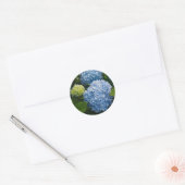 Sticker Rond Floral Blue Hydrangea Photo (Enveloppe)