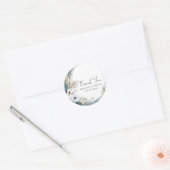 Sticker Rond Floral Boho blanc et beige (Enveloppe)