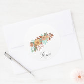 Sticker Rond Floral Boho moderne (Enveloppe)