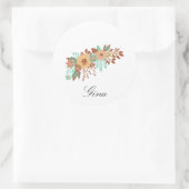 Sticker Rond Floral Boho moderne (Sac)