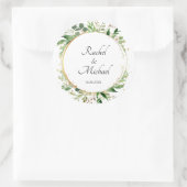 Sticker Rond Floral Circle Green Gold (Sac)