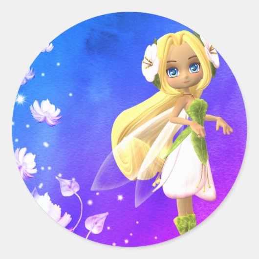 Sticker Rond Floral de Fairy (Devant)