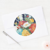 Sticker Rond Floral de minuit I (Enveloppe)