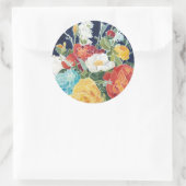 Sticker Rond Floral de minuit I (Sac)
