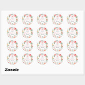 Sticker Rond Floral Dream Baby Shower  (Feuille)