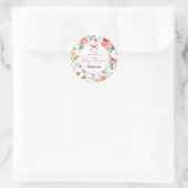 Sticker Rond Floral Dream Baby Shower  (Sac)