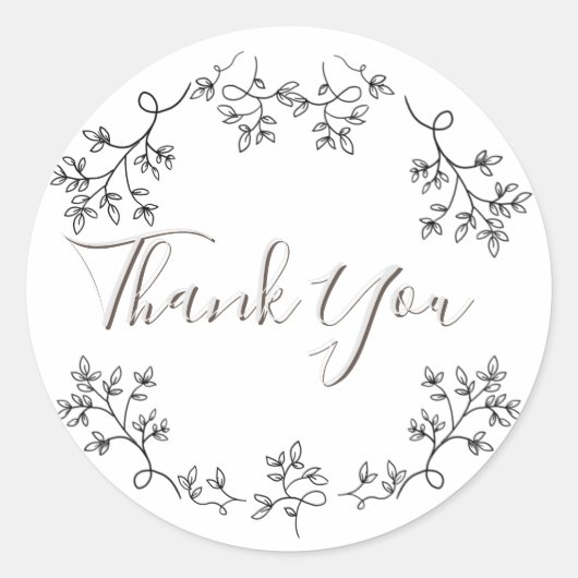 Sticker Rond Floral esthétique (Devant)