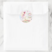 Sticker Rond Floral Fairy Anniversaire Fête Invitations (Sac)