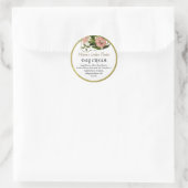 Sticker Rond Floral Faux Gold Beauty Cream Business (Sac)