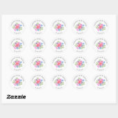 Sticker Rond Floral Fiesta Vivid Baby shower (Feuille)