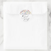 Sticker Rond Floral Fleur sauvage moderne Grad Party (Sac)