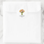 Sticker Rond Floral Florist (Sac)