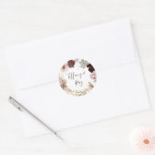 Sticker Rond Floral flush moderne | Sceaux d'enveloppe Mariage (Enveloppe)