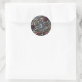 Sticker Rond Floral foncé et humide (Sac)