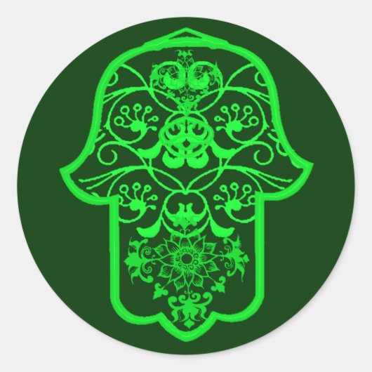Sticker Rond Floral Hamsa (Devant)
