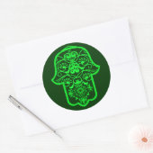 Sticker Rond Floral Hamsa (Enveloppe)