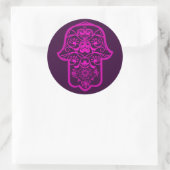 Sticker Rond Floral Hamsa rose (Sac)