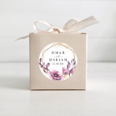 Sticker Rond Floral Islam Nikkah Wedding Favor
