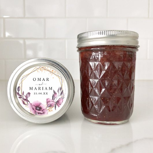 Sticker Rond Floral Islam Nikkah Wedding Favor