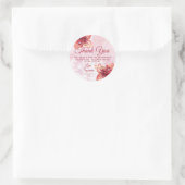 Sticker Rond Floral Lily Party Merci Favoriser (Sac)