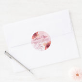 Sticker Rond Floral Lily Party Merci Favoriser (Enveloppe)