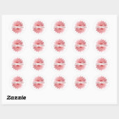 Sticker Rond Floral Mariage romantique (Feuille)