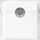 Sticker Rond floral noir (Sac)