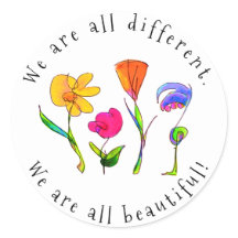 Floral Nous sommes tous différents et belle divers