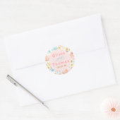 Sticker Rond Floral Pastel Whimsical Elegant Wedding (Enveloppe)