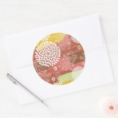 Sticker Rond Floral pattern 2 (Enveloppe)